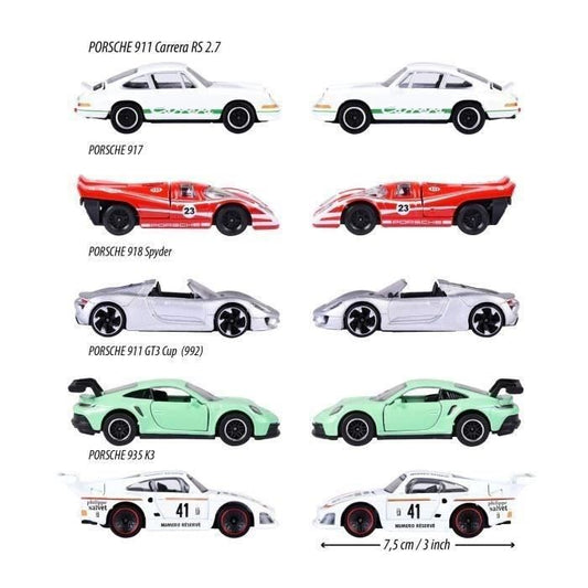 Toy - Majorette - Porsche Racing Stand and Podium - 5 Vehicles - Ages 3 and Up