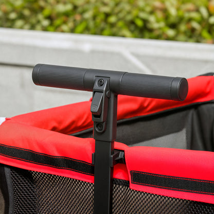 PawHut Hundewagen Hundebuggy klappbar für Hunde & Katzen bis 30 kg 110 x 65 x 102 cm Rot