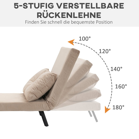 HOMCOM Relaxsessel im Skandidesign, Liegesessel, Lesesessel. ink. Kissen mit Knopfhefung, Schwarz + Natur