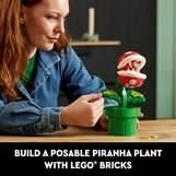 LEGO Super Mario 71426 Piranha Plant, Articulated Figure with Tube and 2 Pieces, Model for Adults, Gift Idea