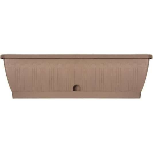 Planter - GARDEN ID Terraflor - Taupe 60 cm - Solidity - Water reserve - Recycled & 100% recyclable - Volume for plants.