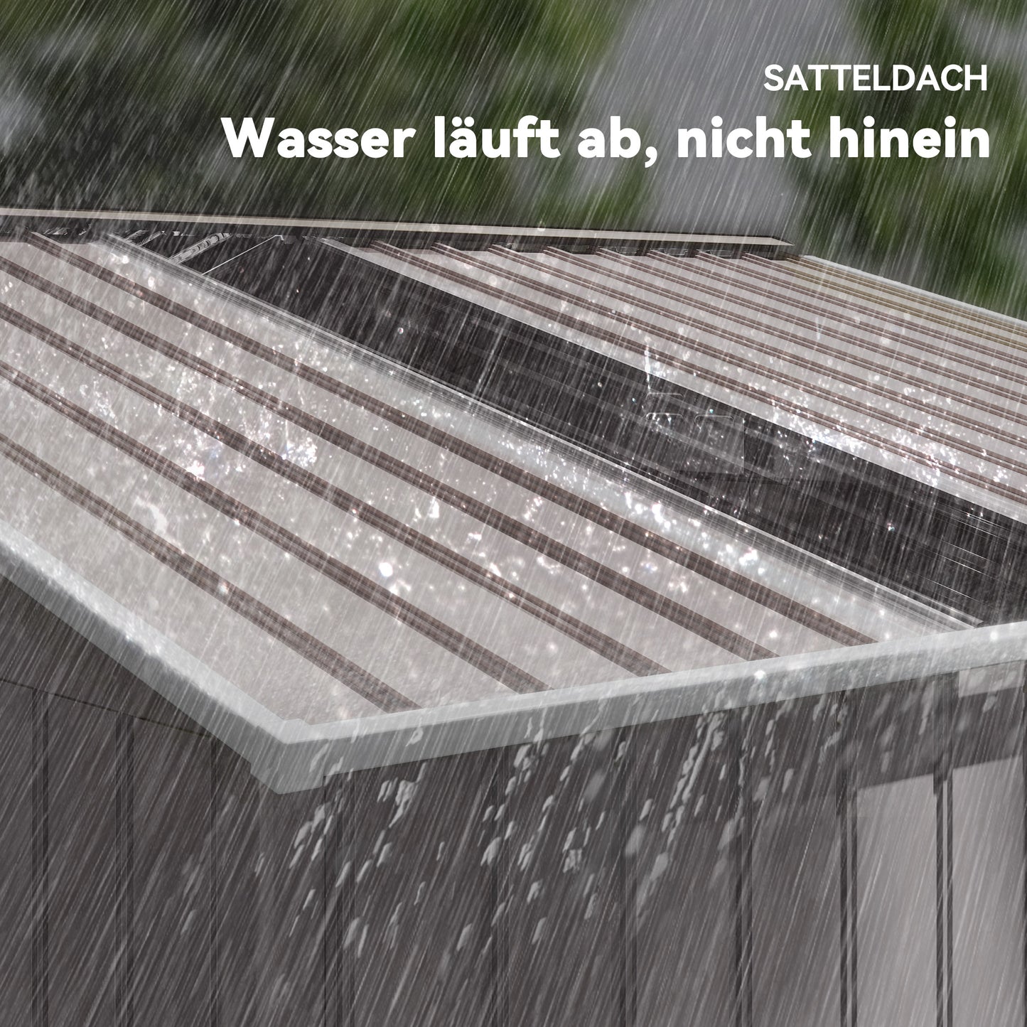 Outsunny Geräteschuppen aus Metall mit Schiebetüren und Belüftungsfenstern, 277 x 195 x 192 cm, Hellgrau