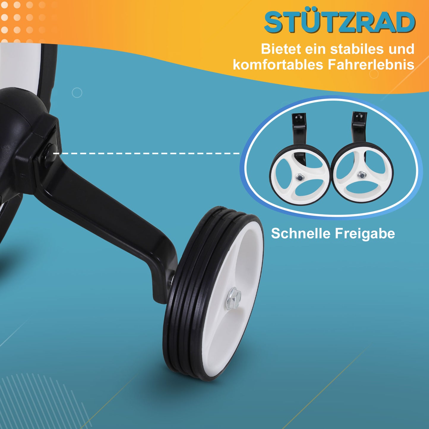 HOMCOM Kinder Laufrad ab 2-5 Jahre Lauflernrad mit Stützrädern, Pedalen, Höhenverstellbarem Sitz, Spielzeug Balance Bike für Kleinkinder Erste Geburtstag Geschenk, Rot