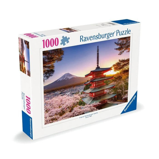 1000 Piece Jigsaw Puzzle Mount Fuji Cherry Blossoms, Adults and Kids, Ages 14 and Up, Premium Quality Jigsaw Puzzle, 12000582, Ravensb