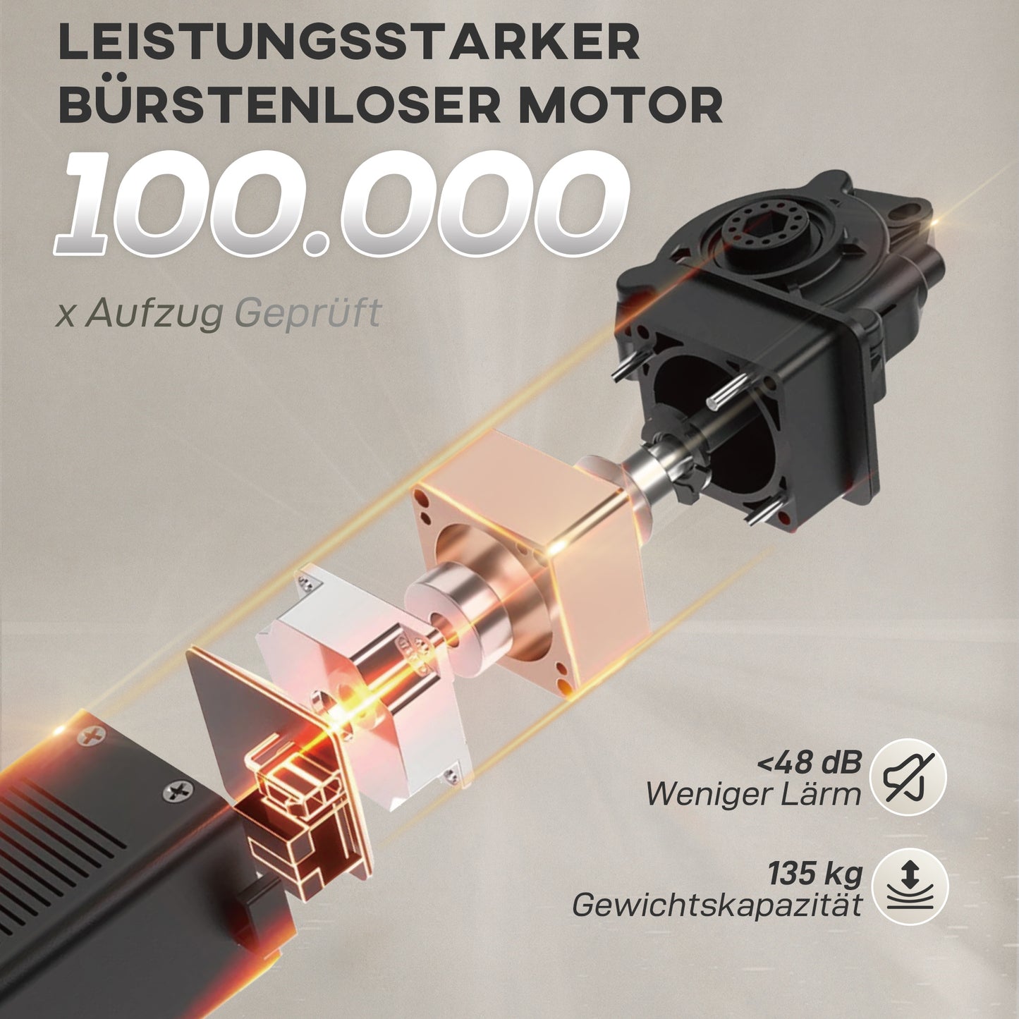 HOMCOM Relaxsessel mit leisem Motor, Polstersessel mit robusten Stoffbezug, Memory-Funktion, anpassbare Fußstütze, Cremeweiß