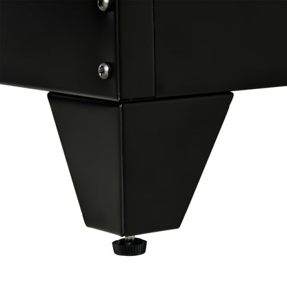 HOMCOM Aktenschrank Metallschrank Mehrzweckschrank mit magnetischer Lamellen-Doppeltür Verstellbarer Einlegeboden Büroschrank Aufbewahrungsschrank für Arbeitszimmer Wohnzimmer 75 x 33 x 110 cm Schwarz