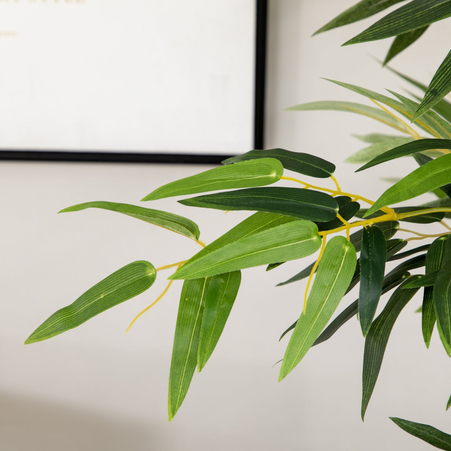 HOMCOM Künstlicher Bambus, Kunstpflanze, Dekopflanze, echtes Aussehen, pflegeleicht, für den Hausgebrauch, 180 cm hoch, Grün