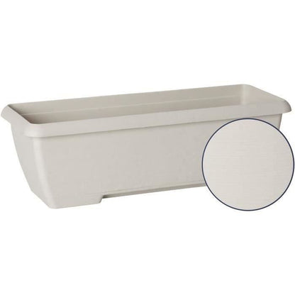 Planter - GARDEN ID Teramo - White 60 cm - Solidity - Integrated water reserve - Recycled & 100% recyclable - Volume for plants