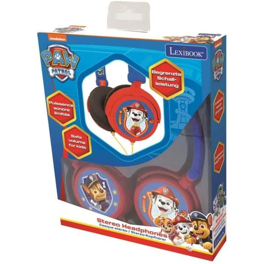 PAT 'PATROUILLE Headphones Foldable wired stereo headphones for children with listening volume limitation - LEXIBOOK