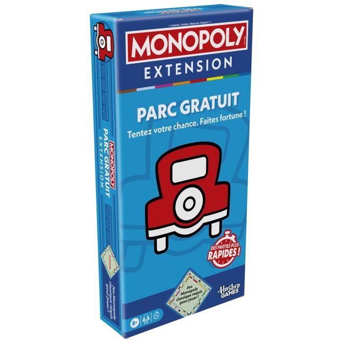 Monopoly Free Park Extension, Makes Classic Monopoly Game More Fun and Faster, 2-6 Players, 40 Minutes, Board Games