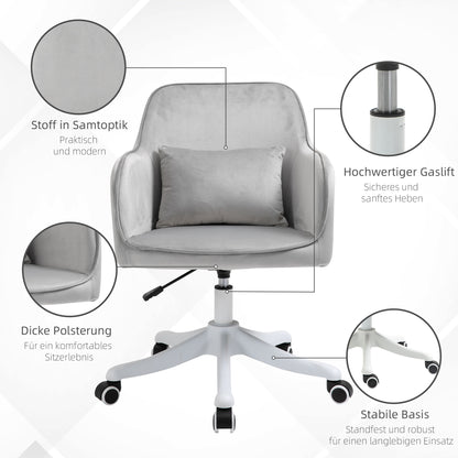 Vinsetto Massage Schreibtischstuhl 78-86 cm höhenverstellbarer Bürostuhll Drehstuhl Computerstuhl mit USB-Schrittstelle Arbeitsstuhl mit Vibrationsfunktion Lendenkissen Massagefunktion Grau