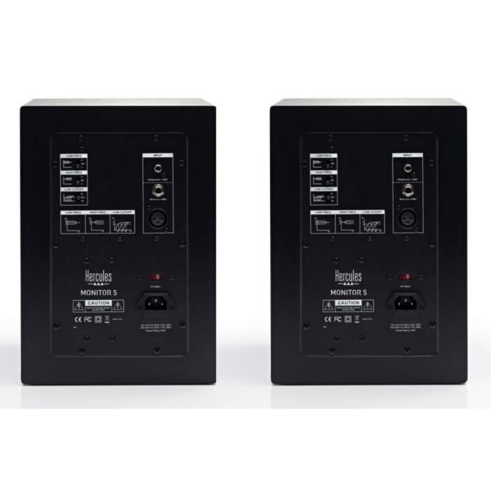HERCULES Speaker Monitor 5 - 2 times 80 Watts RMS - 160 Watts Peak Power - Bi Amplification LF50 Watts and HF 30 Watts
