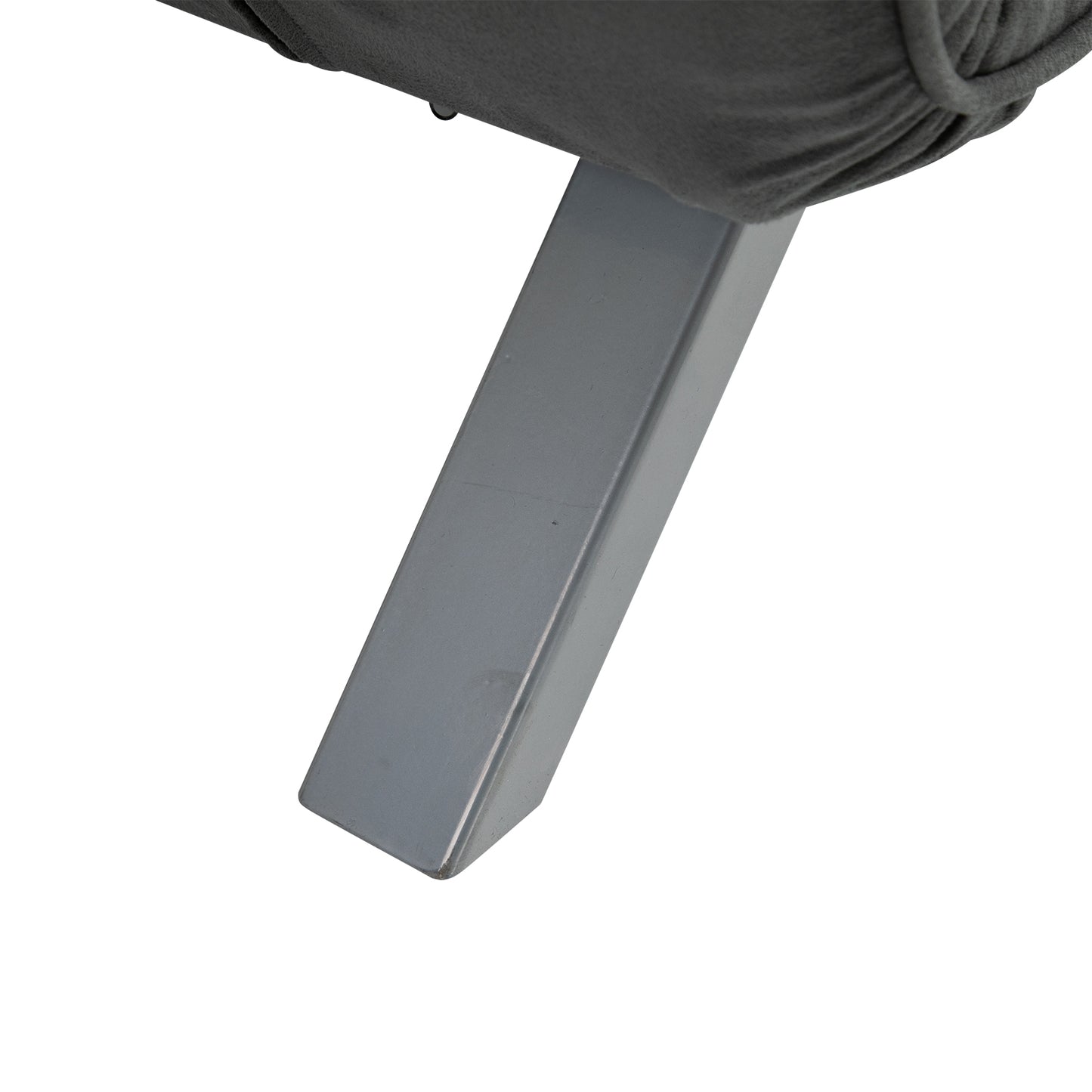 HOMCOM Schlafsofa Schlafcouch mit Verstellbarer Rückenlehne, Wurfkissen, Sofa mit Schlaffunktion, Samtoptik, Armlehne, Gästebett, Klappsessel für Wohnzimmer, Schlafzimmer, Grau