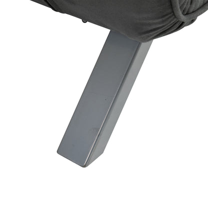 HOMCOM Schlafsofa Schlafcouch mit Verstellbarer Rückenlehne, Wurfkissen, Sofa mit Schlaffunktion, Samtoptik, Armlehne, Gästebett, Klappsessel für Wohnzimmer, Schlafzimmer, Grau