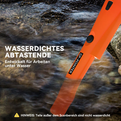 Outsunny Metalldetektor für Erwachsene, Tragbar Ortungsgerät mit LED Indicator, Wasserdicht Schnurlos Metallsuchgerät Orange