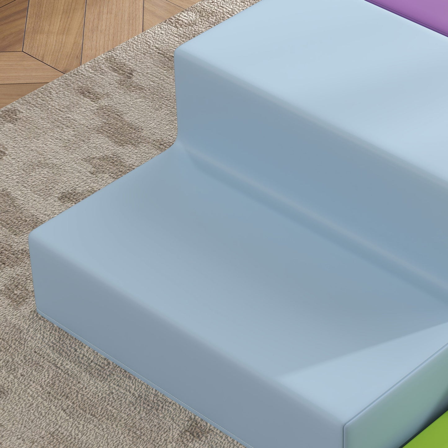 HOMCOM Saftbaustein-Set für Kinder, Kletter- und Krabbelspielzeug, weiches Kunstleder, EPE-Schaum, Mehrfarbig