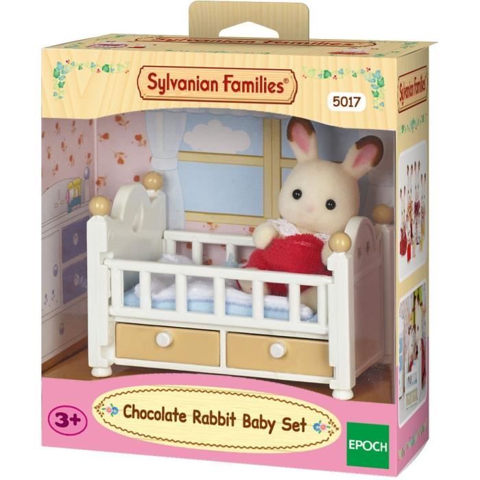 SYLVANIAN FAMILIES 5017 Baby Rabbit Chocolate Bed