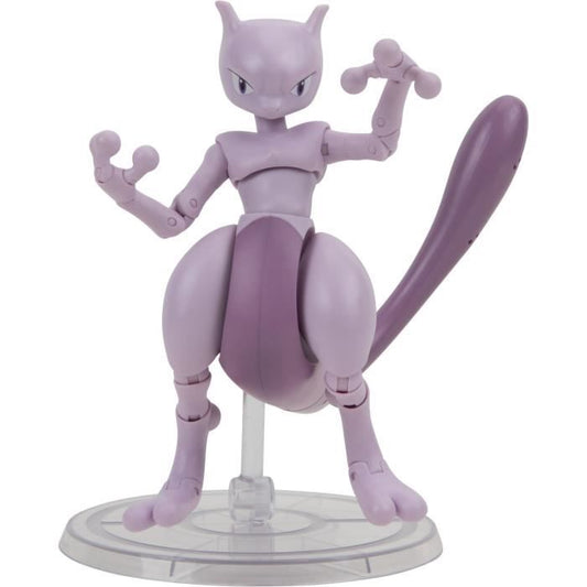 Figurine - BANDAI - Pokémon Mewtwo - 12 cm, ultra articulated and very detailed
