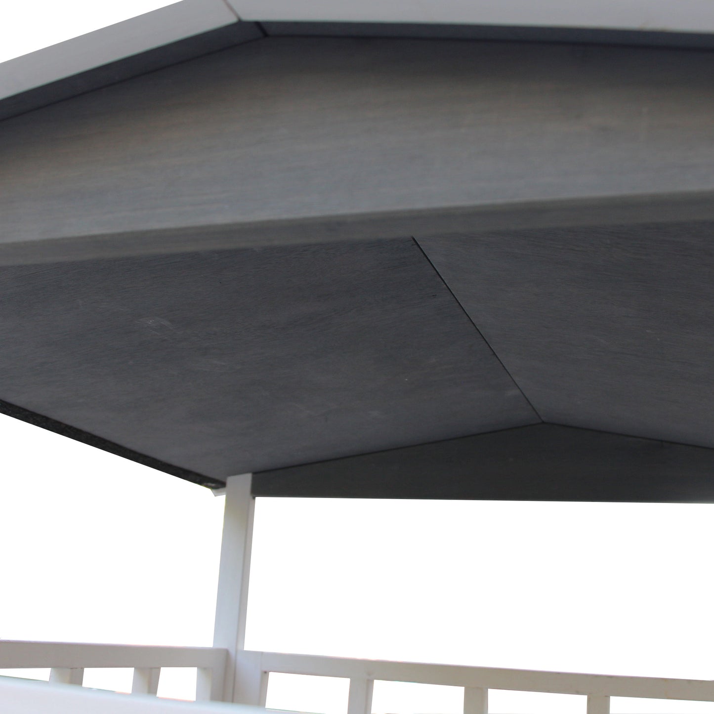 PawHut Katzenhaus, Tannenholz, Katzenhütte für draußen mit Terrasse, Katzenhöhle, 4 Etagen, Katzenvilla mit Treppe, Asphaltdach, Winterfest, Kleintierhaus, Grau, 75,5 x 75 x 137 cm