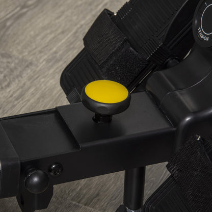 HOMCOM Rudergerät, klappbar, leiser Aluminiumrahmen, LCD-Monitor, 8 Stufen Widerstand, Schwarz/Silber