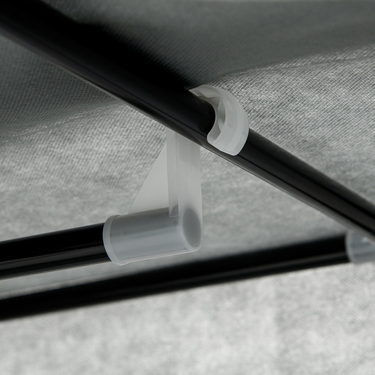 HOMCOM Stoffschrank Kleiderschrank faltbarer Schrank, 1 Kleiderstange, 6 Regalböden, 102 x 42.5 x 162.5 cm, Grau