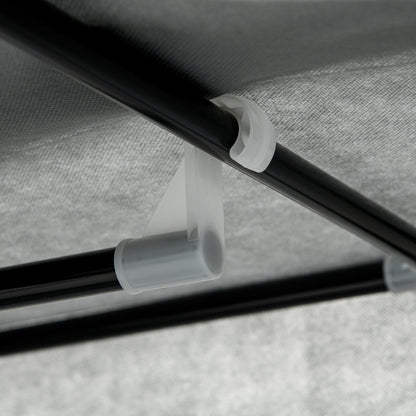 HOMCOM Stoffschrank Kleiderschrank faltbarer Schrank, 1 Kleiderstange, 6 Regalböden, 102 x 42.5 x 162.5 cm, Grau