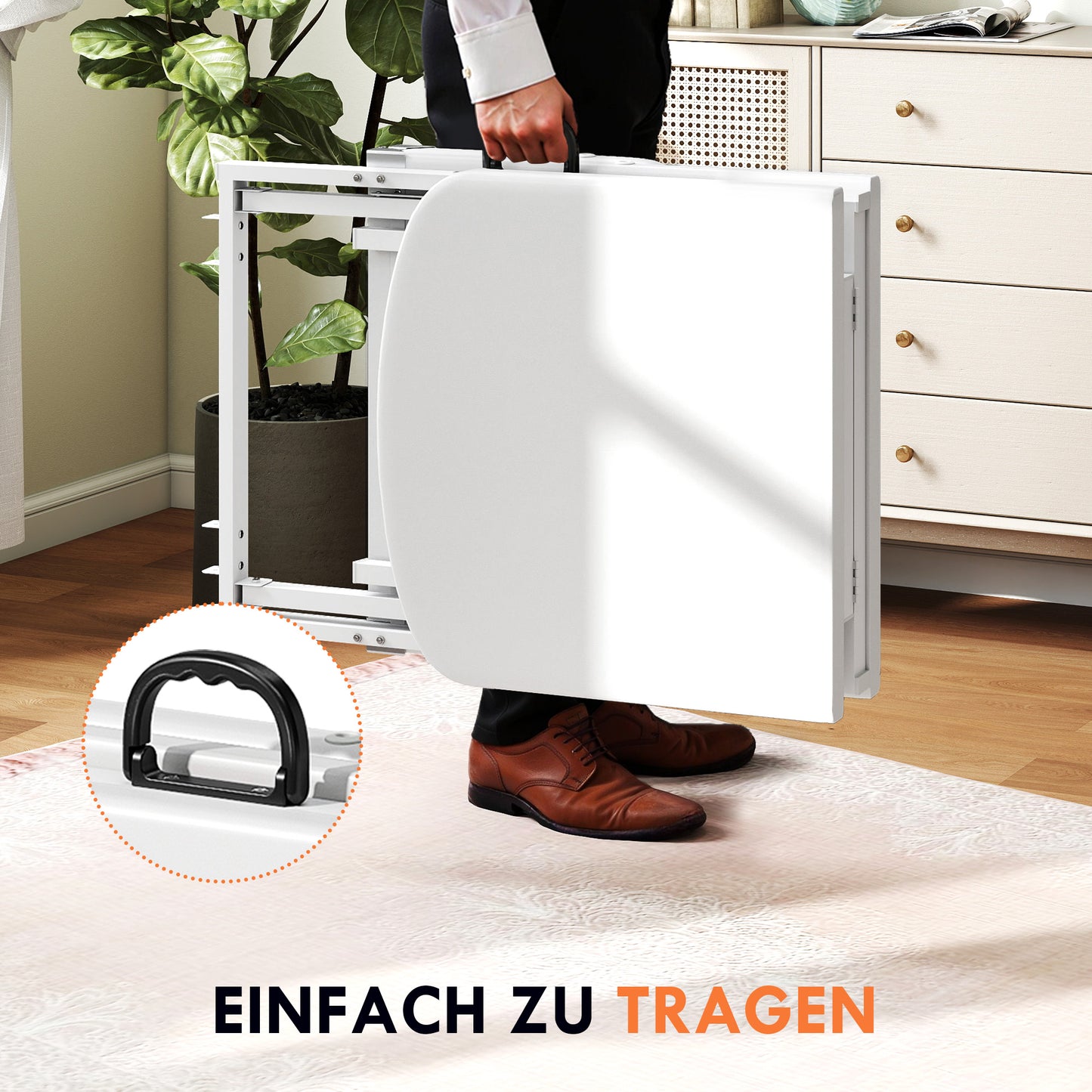 HOMCOM Tragbarer Massagetisch, Klappbare Massageliege mit Kunstleder-Bezug, Schaumstoff-Polsterung, Stahlrahmen, Weiß