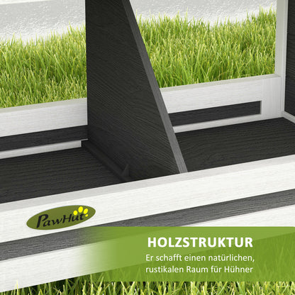 PawHut Legenest für Hühner Hühnernest, wetterbeständig, Asphaltdach, 66 x 37 x 34 cm, Natur + Schwarz