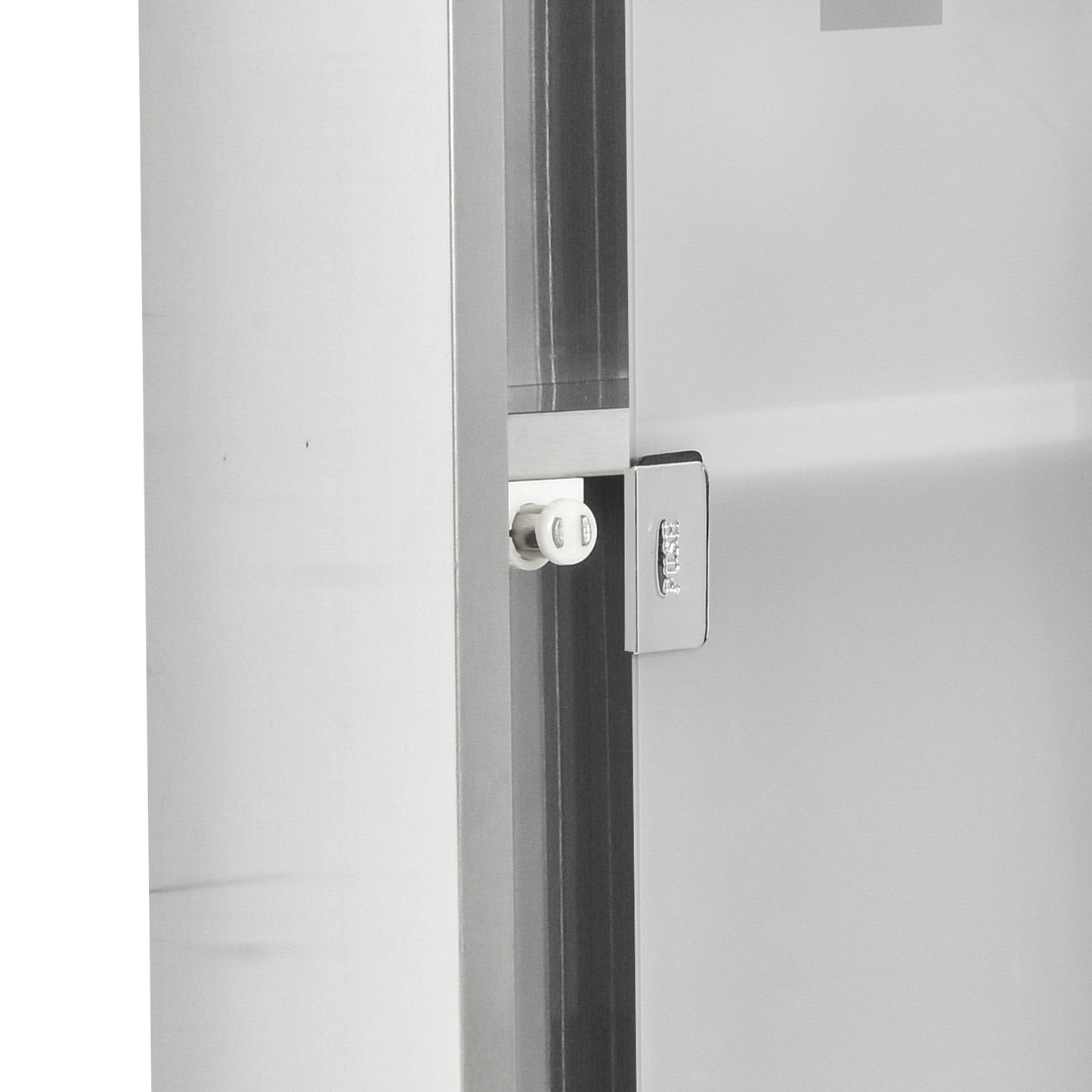 kleankin Medizinschrank aus Edelstahl und gehärtete Glastür Arzneischrank zur Medikamenten-Aufbewahrung, Abschließbar Medikamentenschrank mit 3 Fächern, Erste Hilfe Schrank, 20 x 12 x 58 cm, Silber