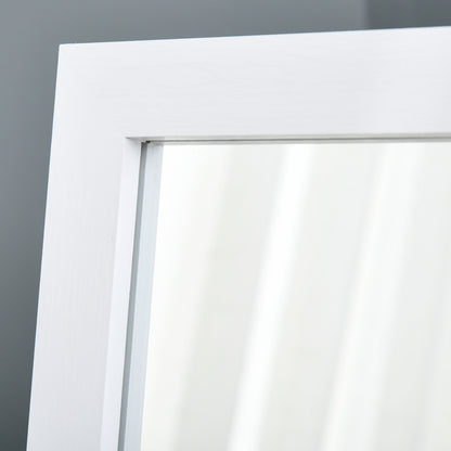 HOMCOM Ganzkörperspiegel, freistehend, Wandmontage, MDF-Rahmen, 37 x 37 x 154 cm, Weiß