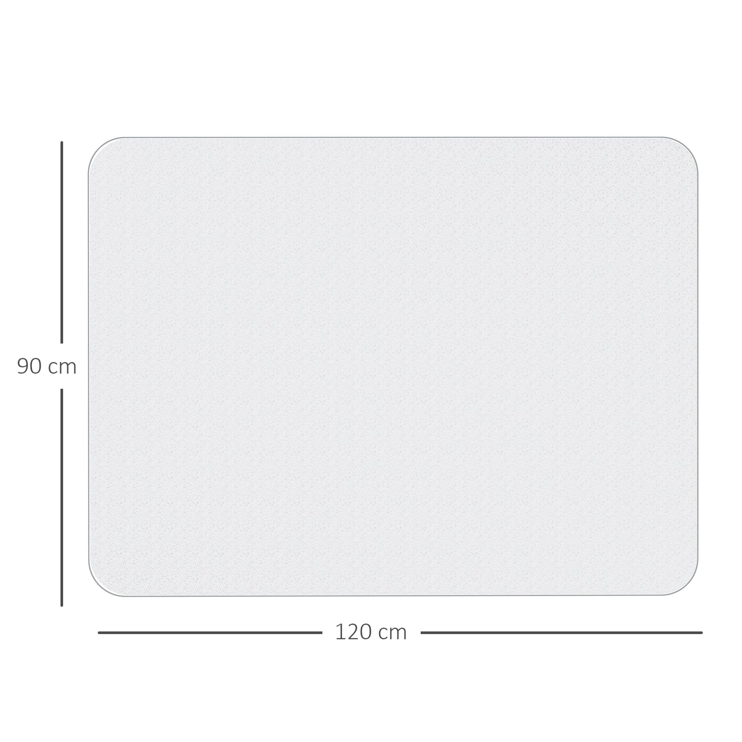 HOMCOM Bodenschutzmatte, rutschfest, 1,5mm dick, 90x120cm, Transparent