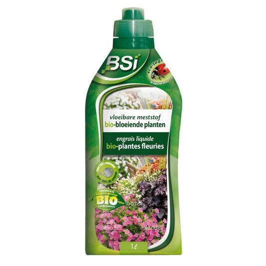 Liquid organic fertilizer for flowering plants - BSI - Stimulates flowering - With trace elements 1L - UAB