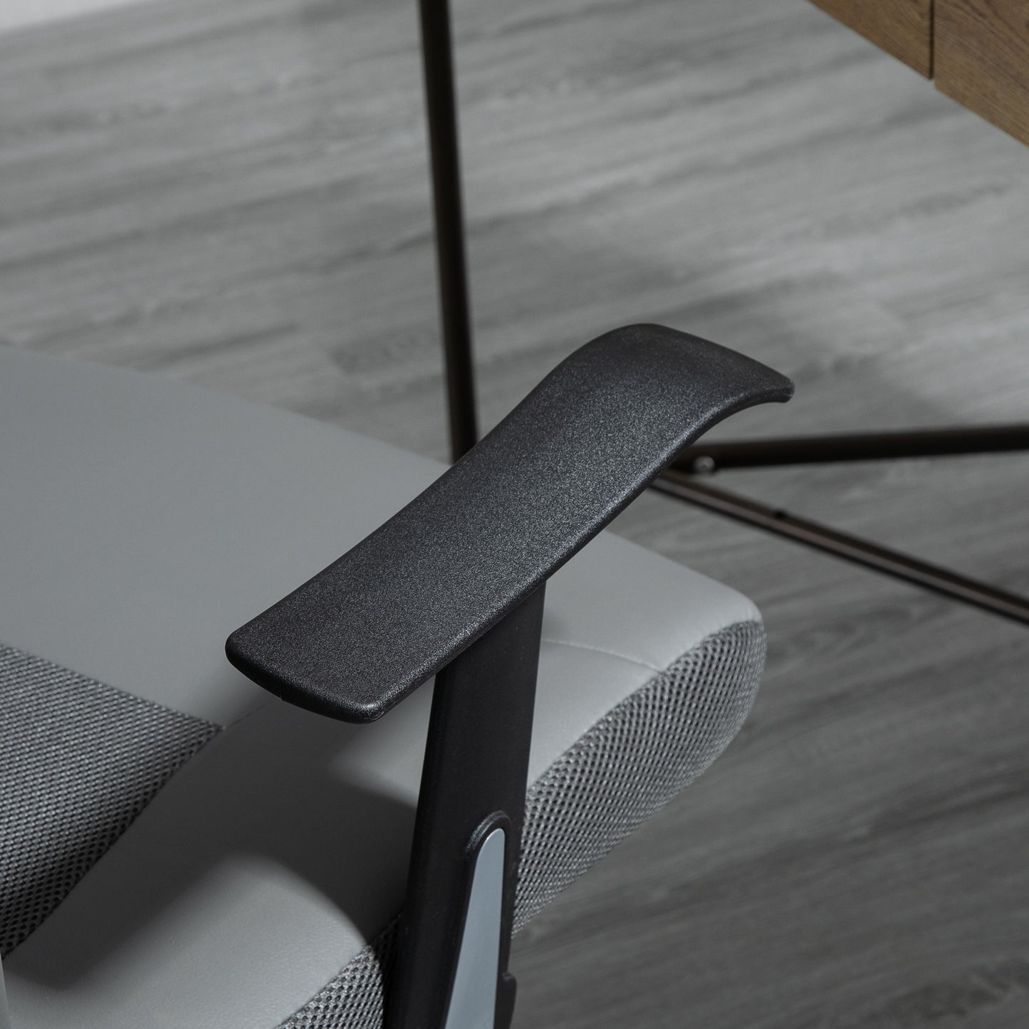 Vinsetto Bürostuhl Drehstuhl höhenverstellbar Chefsessel Schreibtischstuhl ergonomisk konstleder Grau 66 x 73 x 108-118 cm