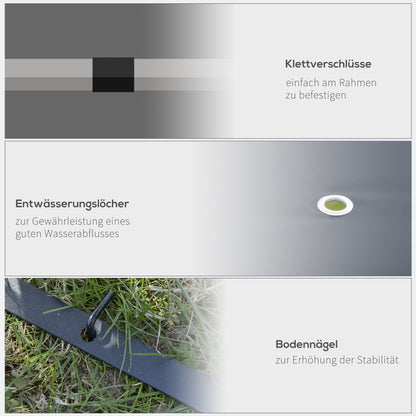 Outsunny Gartenpavillon 2,95 x 2,95 m Pavillon Gartenzelt Festzelt Partyzelt Stahl Polyester Grau