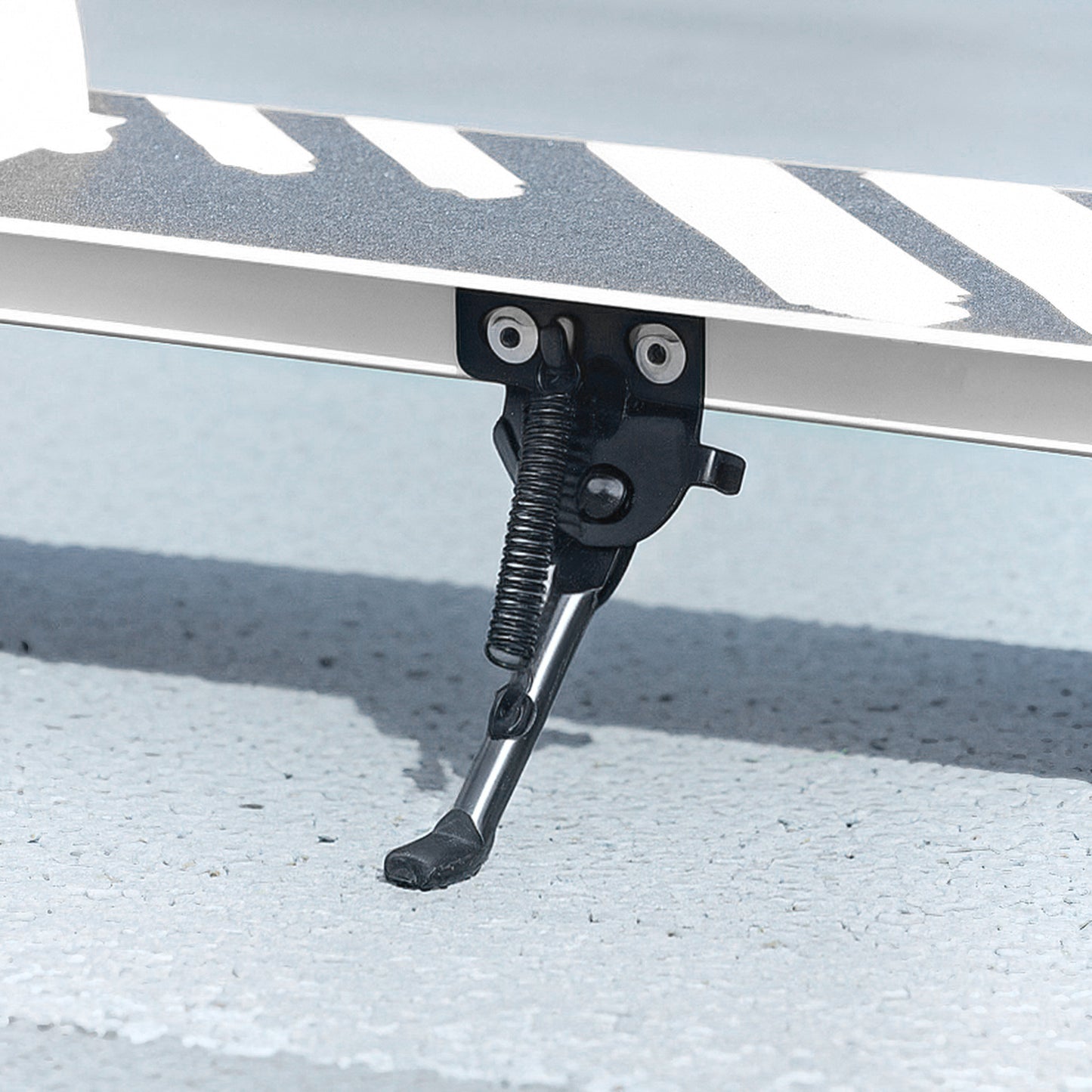 AIYAPLAY Kinderroller, Doppelte Bremsen, Metallrahmen, Fußstütze, faltbar, 3-8 Jahre, Weiß