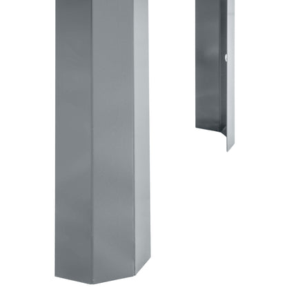 Outsunny Hochbeet Pflanzenbeet Pflanzkasten, wetterbeständig, 100 cm x 45 cm x 80 cm, Silber