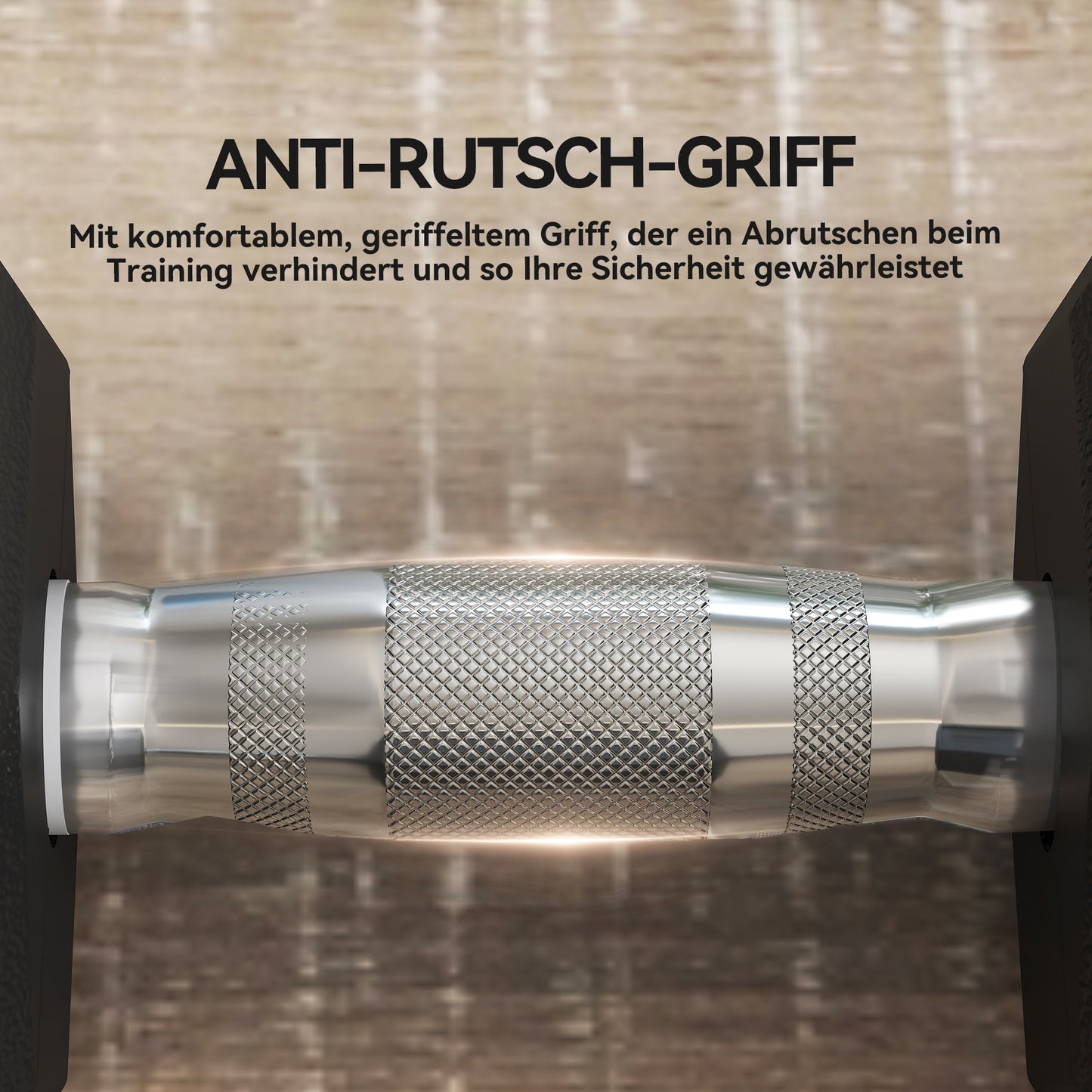 HOMCOM Kurzhantel, 35 kg Hantel, Hantel, Gewicht, Anti-Rutsch-Griff, Schwarz + Silber