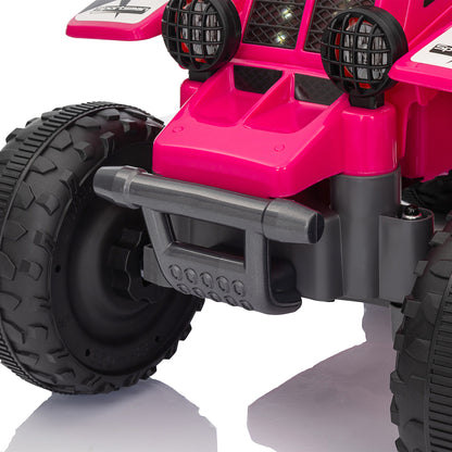 AIYAPLAY Elektrisches Quad Bike für Kinder, batteriebetrieben, fährt vorwärts und rückwärts, LED-Lichter, 18-36 Monate, Rosa