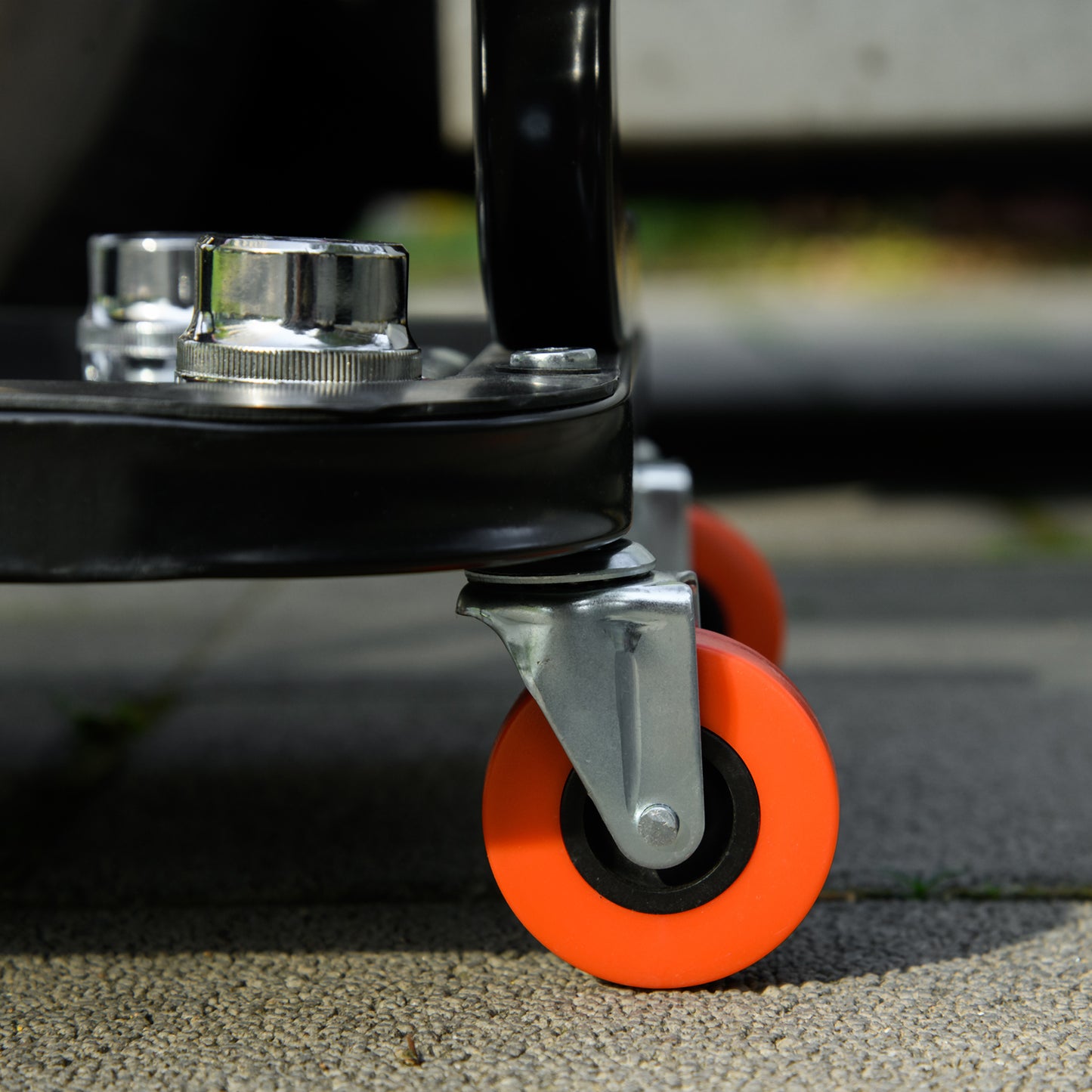 HOMCOM Werkstatthocker, robust & komfortabel, 38x35x37cm, Rot/Schwarz