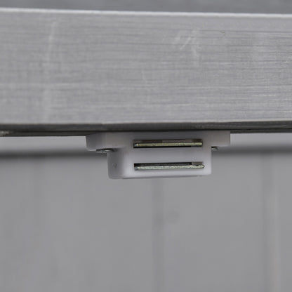 Outsunny Geräteschrank, Doppeltür, Klappdeckel, 2 Regalfächer, wetterfest, Naturholz, grau, 74 x 43 x 88cm