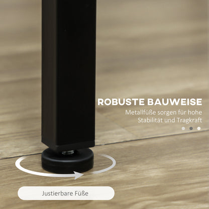 HOMCOM 5-tlg. Bartisch-Set im Industriedesign, 1 Bartisch, 4 Barhocker, Sitzgruppe, Küchentresen, Schwarz + Braun