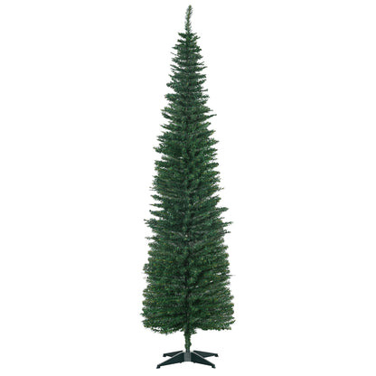 HOMCOM Weihnachtsbaum künstliche Künstliche Tanne Christbaum, inkl Ständer Weihnachtsstern 2,1 m, Grün