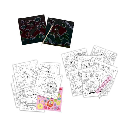 Stepped 3 in 1 sequin coloring activity book