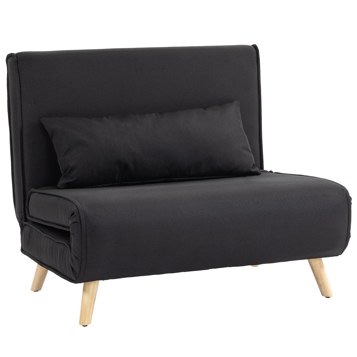 HOMCOM Relaxsessel mit Bettfunktion, für 1 Person, Modern-Design, bis 350 kg, 94x78x80cm, Schwarz
