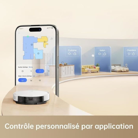 DREAME Mova M1 - 2 in 1 Robot Vacuum Cleaner - 4500Pa - Intelligent Navigation by SoF LiDAR - Multi-surface brush