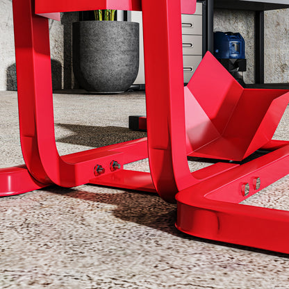 HOMCOM Motorradständer für 17-21", 430-530 mm Vorderrad, einstellbar, aus Metall Rot