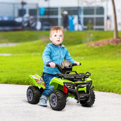 HOMCOM Kinder Quad Elektro 6V Kinderquad mit Vorwärtsfunktion, Musik, Elektro-Quad für Kinder 1,5-3 Jahre Grün