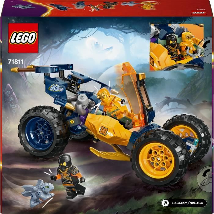 LEGO NINJAGO 71811 Arin's Ninja Off-Road Buggy, Set with Dragon and 4 Minifigures