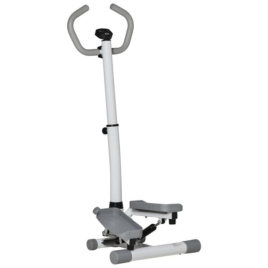 HOMCOM Stepper Heimtrainer für Zuhause mit LCD-Bildschirm einstellbare Geschwindigkeit Metall ABS 55 x 53 x 118-128 cm