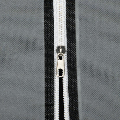 HOMCOM Stoffschrank Kleiderschrank faltbarer Schrank, 1 Kleiderstange, 6 Regalböden, 102 x 42.5 x 162.5 cm, Grau